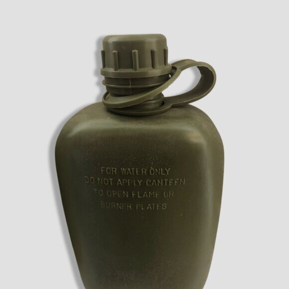 Vintage Military Canteen Water Bottle Kettle Pouch Cup Set Army Green - Picture 4 of 9